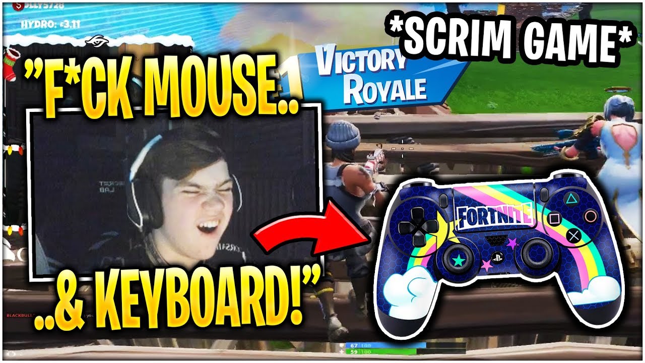 Mongraal Plays *FIRST TIME* With Controller In a SCRIM Game! (VS PROS) *INSANE*
