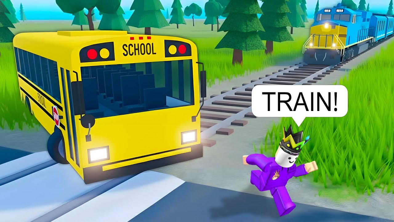 I'm STUCK In Bus on Train Tracks BUT TRAIN is COMING