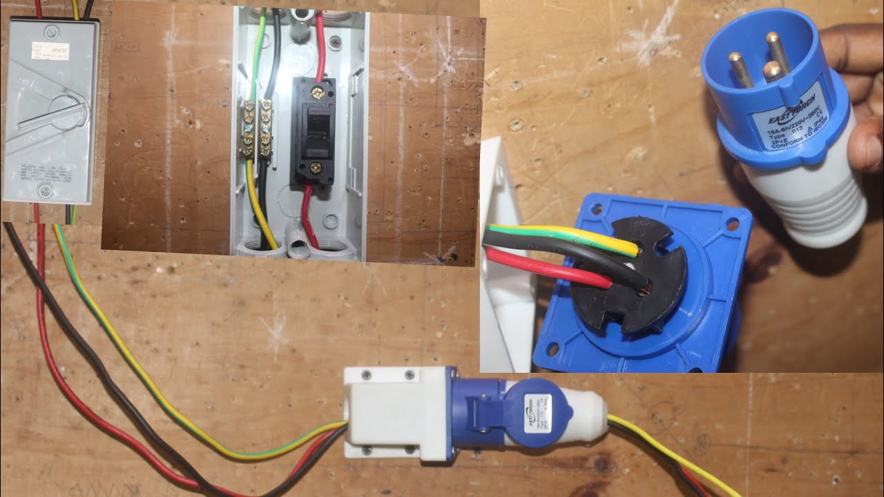 Как подключить однофазную промышленную розетку.