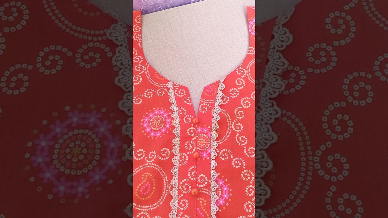 Overlap V Placket Neck Design Cutting And Stitching / #shorts #shortsfeed #trendingshorts