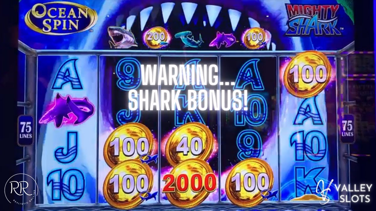 Warning...Warning...Shark Bonus Incoming on Ocean Spin Mighty Shark Slot Machine