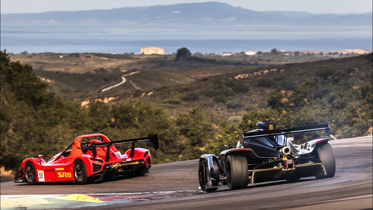 Gen 5 Praga R1 hunting Radical SR8s at Laguna Seca