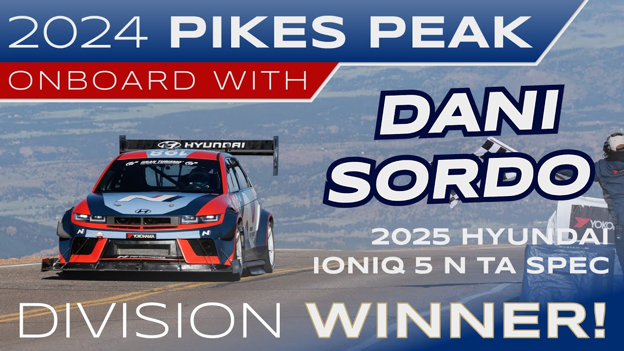 Dani Sordo Wins Exhibition in 2025 Hyundai Ioniq 5 N TA Spec | 2024 Pikes Peak Race Day Onboard