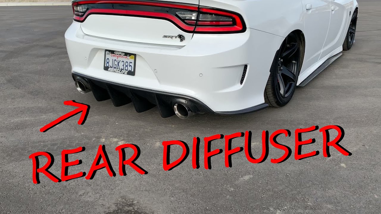 Carbon Fiber Rear Diffuser Install Dodge Charger 2015-2019