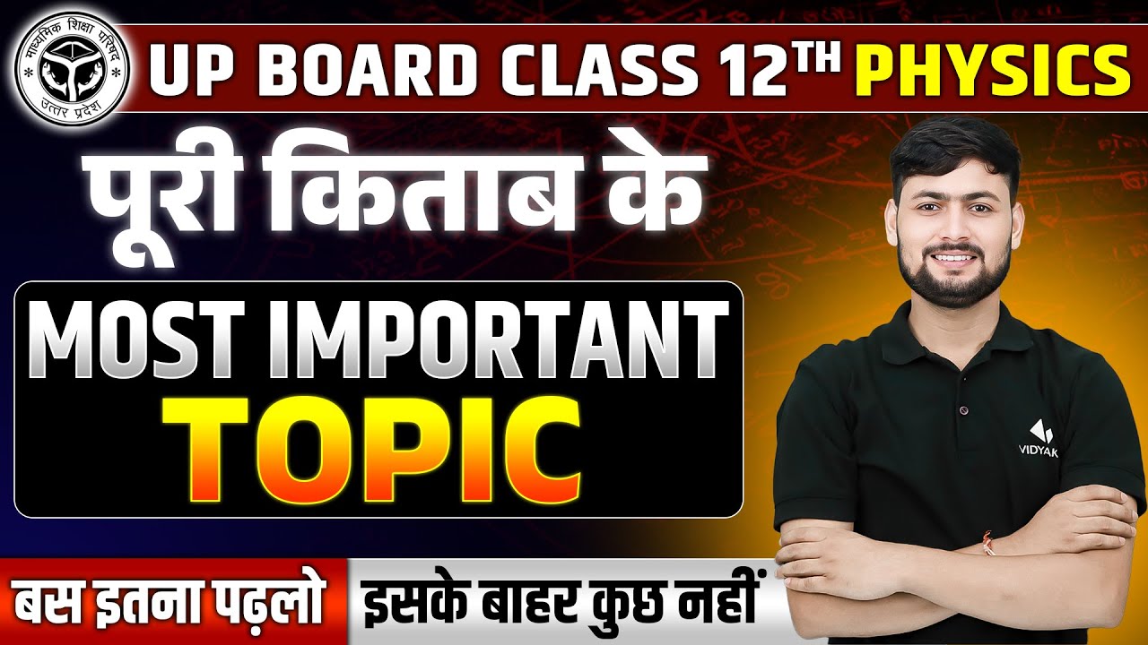 Class 12 Physics Most Important Topic | UP Board 12th Physics All Important Topics