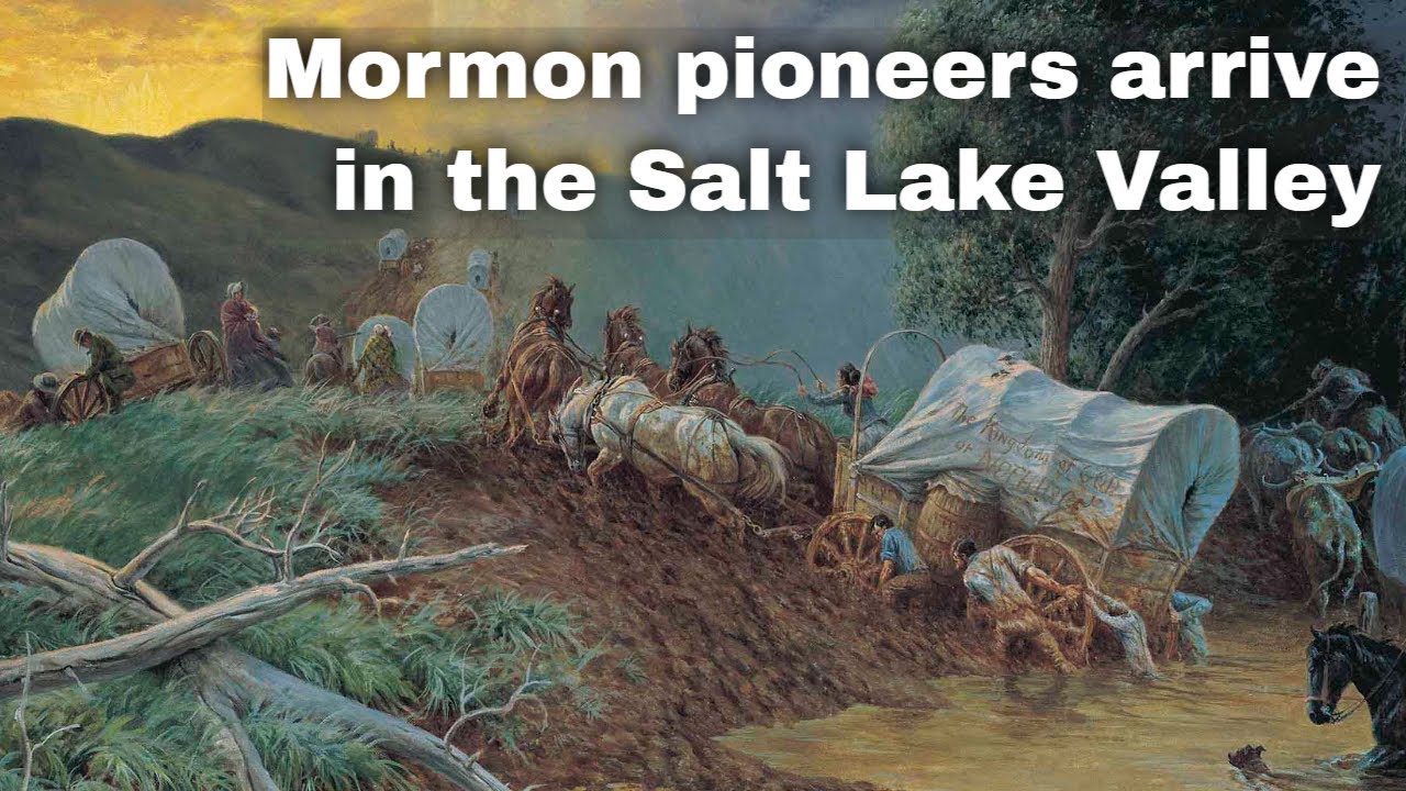 24th July 1847: Mormon pioneers arrive in the Salt Lake Valley, led by Brigham Young