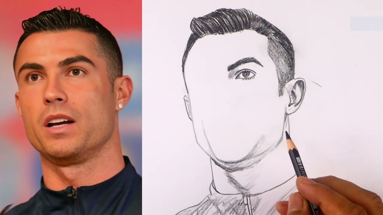 How to Draw Cristiano Ronaldo | Easy Pencil Sketch