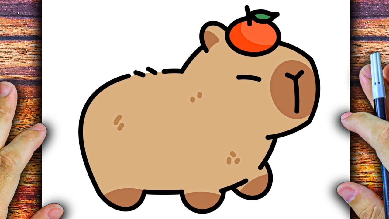 CÓMO DIBUJAR A CAPIBARA