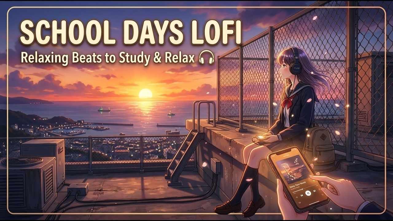 After School Sunset 🌇 | Calm Lofi Beats for Study & Relax