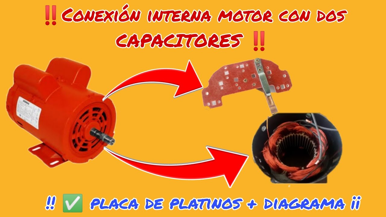 ✅ Como CONECTAR un MOTOR eléctrico con DOS CAPACITORES 👈