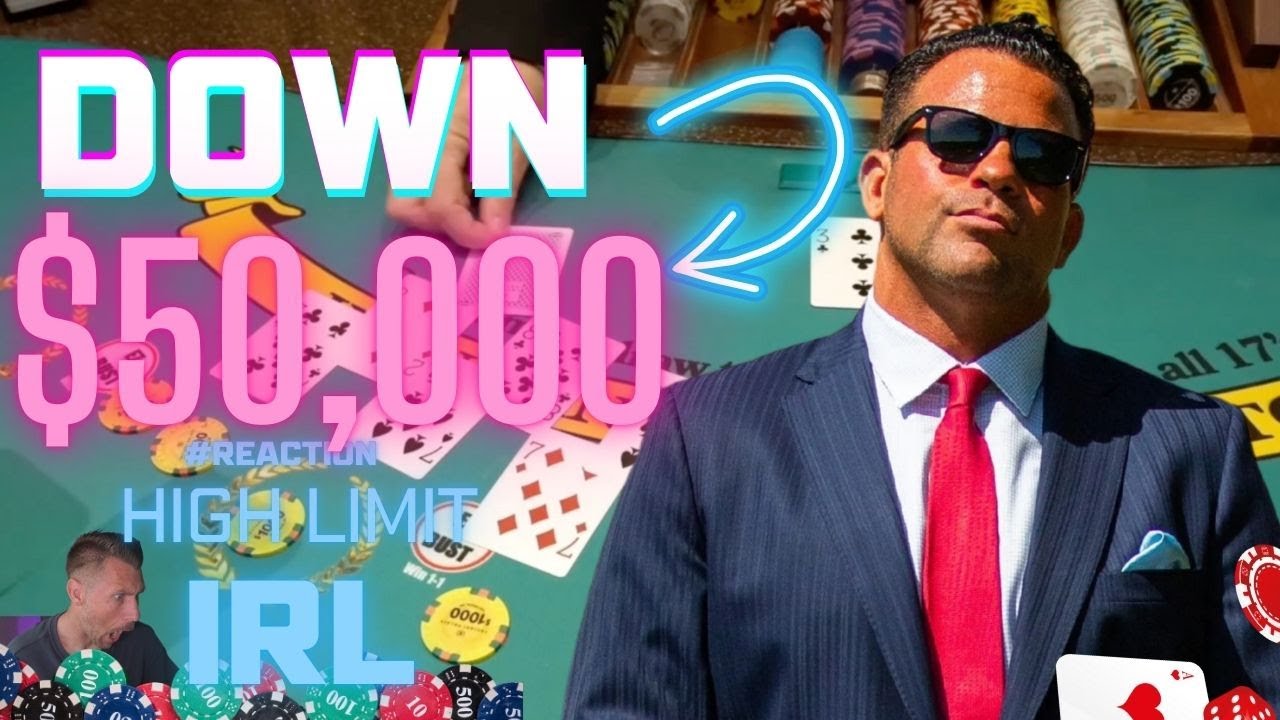 Down $50,000 John Cerasani Goes Full Tilt Playing High Limit BlackJack At Caesars Palace #reaction