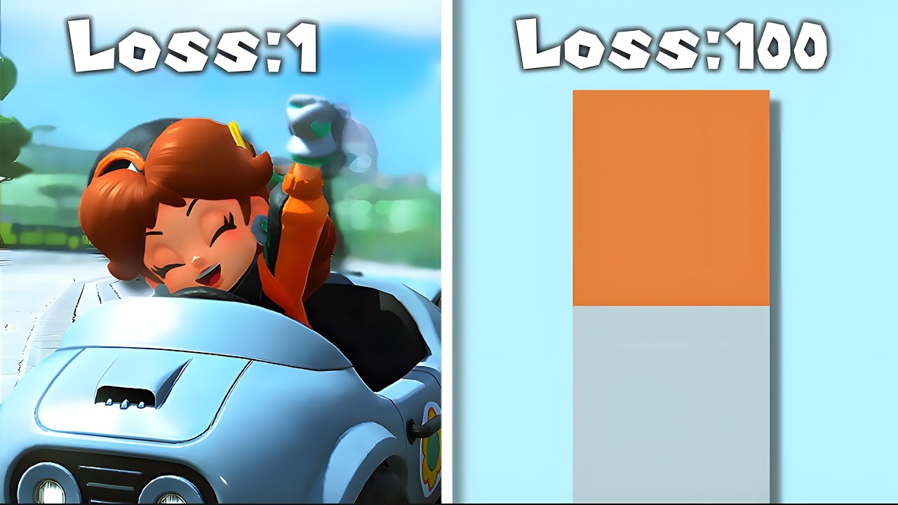 Mario kart world but every time I lose the quality gets worse