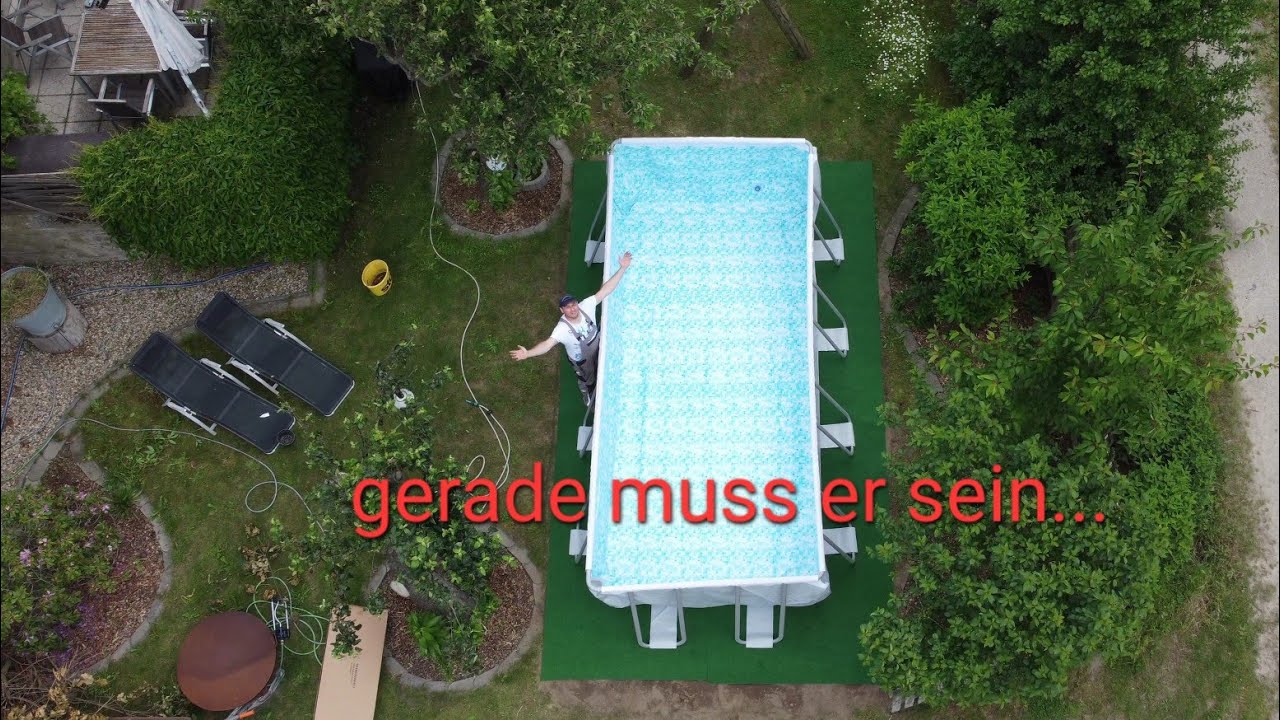 Bestway Swimmingpool aufbauen | Pool Standplatz vorbereiten | Gartenpool aufstellen
