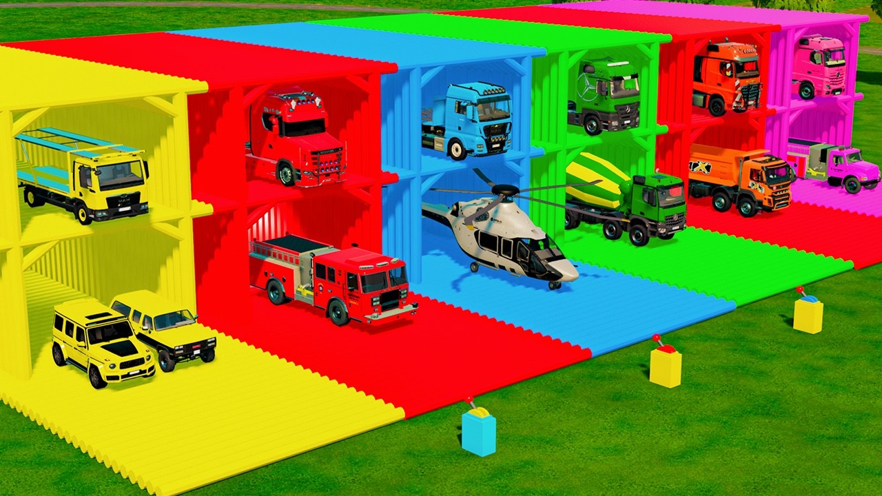 TRANSPORTING POLICE CARS, FIRE TRUCKS and AMBULANCE with MAN TRANSPORTERS! Farming Simulator 22