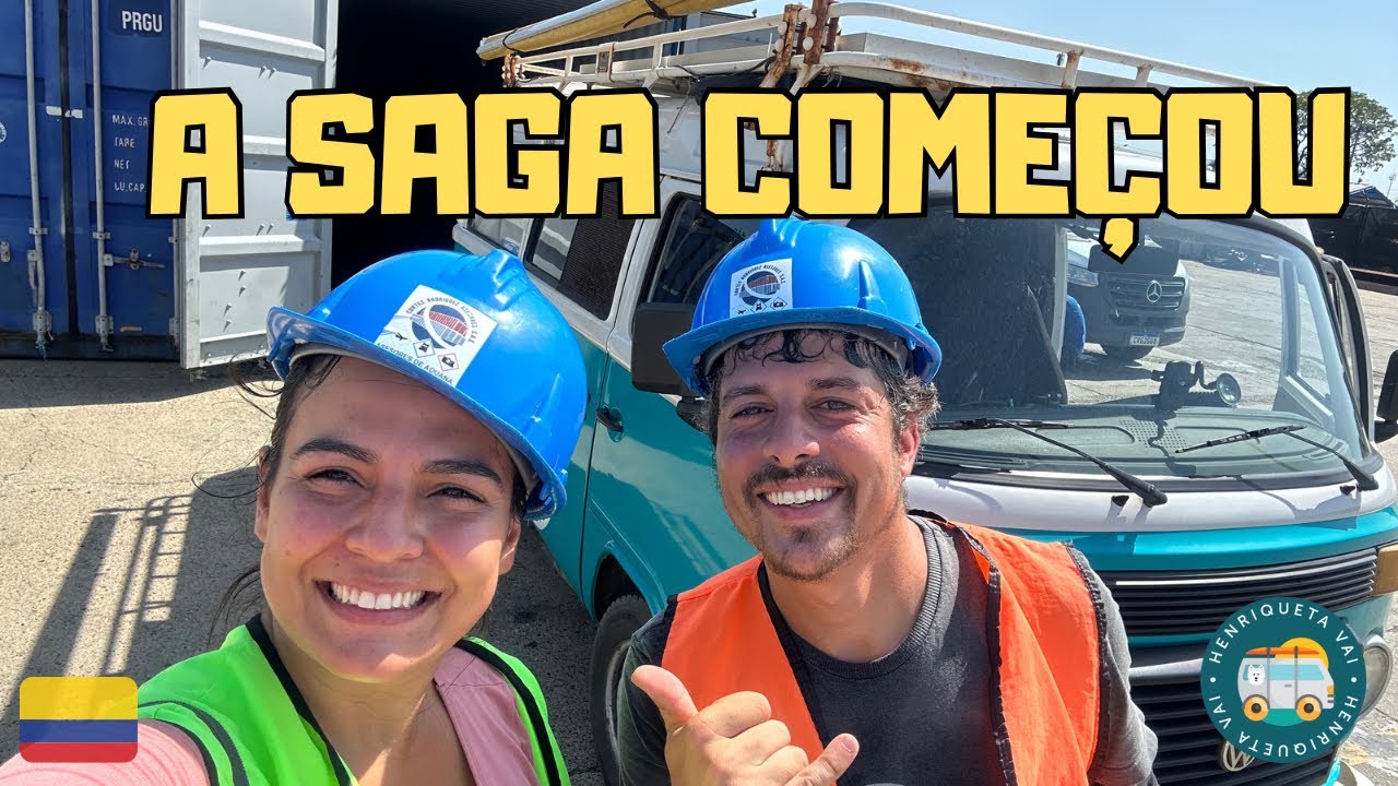 COLOCANDO A KOMBI NO CONTAINER - SAGA AMÉRICA CENTRAL