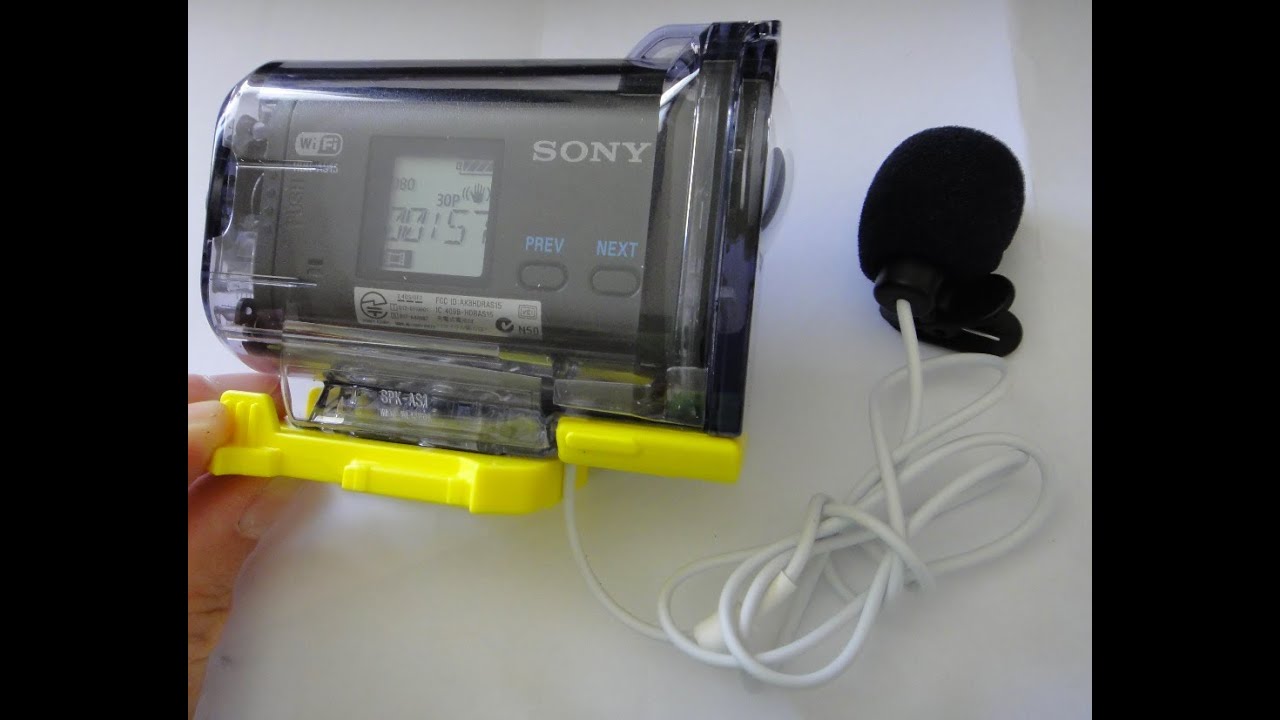 Sony Action Cam External Microphone Housing Mod