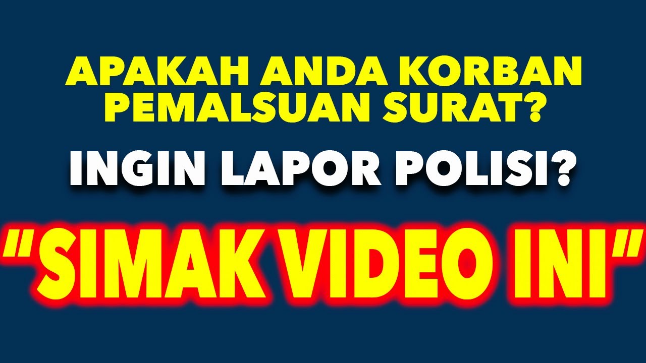 Tindak Pidana Pemalsuan Surat Dalam KUHP