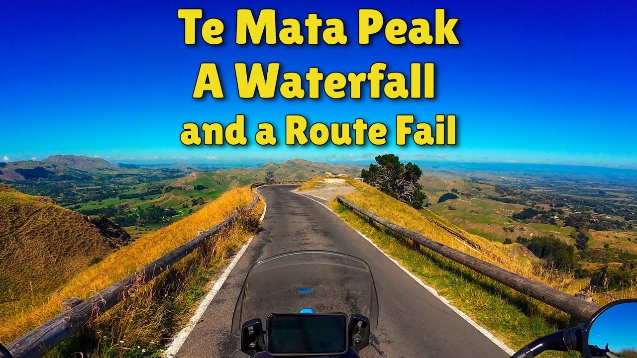 Te Mata Peak, a Waterfall, and a Route Fail