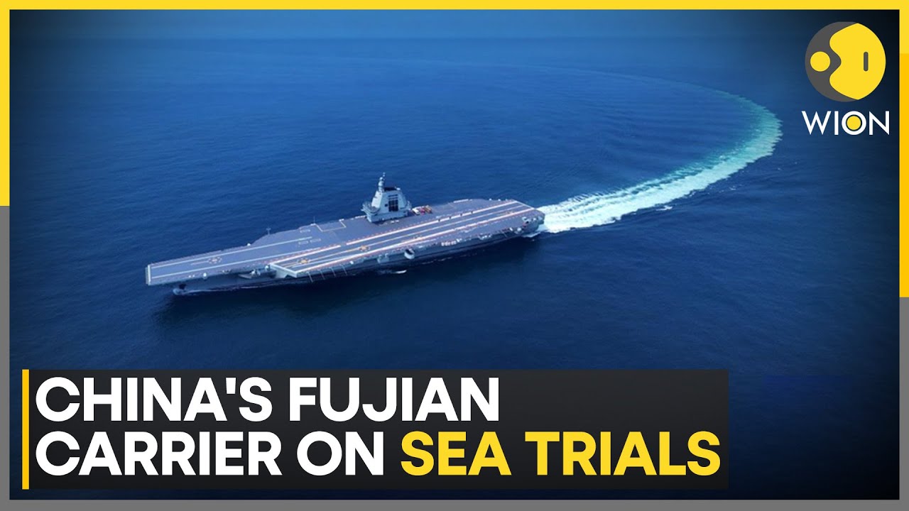 China's Advanced Electromagnetic Catapults Aircraft Carrier Holds Intensive Sea Trials | WION