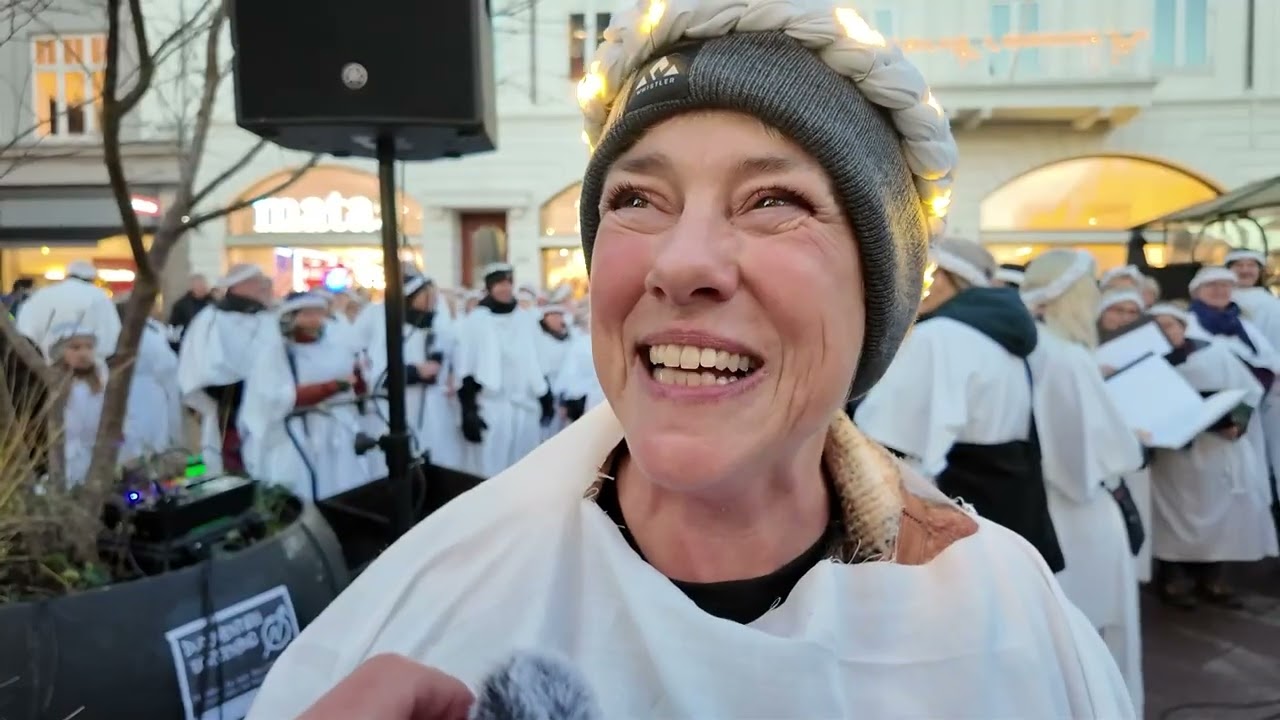 Aarhus’ midtby til et fantastisk optog af lys,