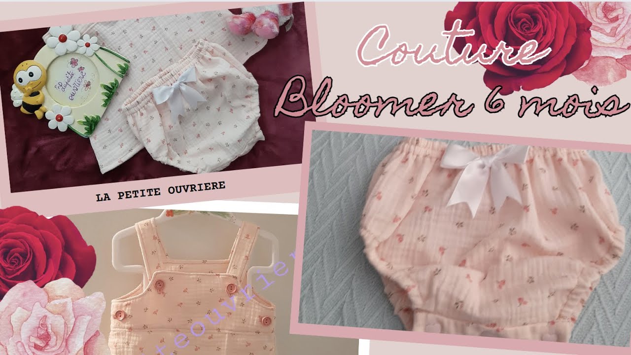 [COUTURE]- Partie 2: Réalisation de la couture d'un bloomer taille 6 mois