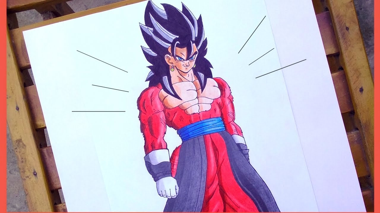 como desenhar o vegetto ssj 4 xeno, passo a passo | Dragonball herois