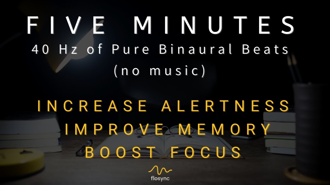 40 hz Binaural Beats Pure Focus and Productivity - No Music #gammawaves #focusboost #studywithme