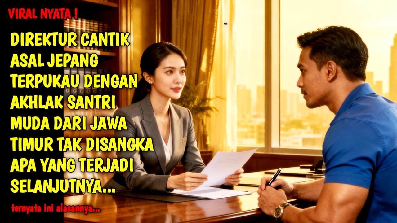 KISAH NYATA! VIRAL, DIREKTUR CANTIK ASAL JEPANG TERPUKAU DENGAN AKHLAK SANTRI MUDA JAWA TIMUR 