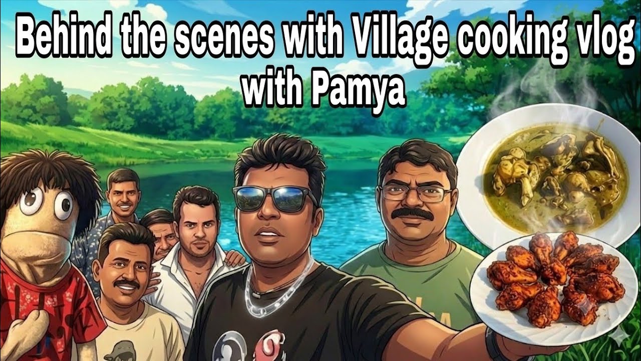 Pamya Cooking with @villagecookingvlogs   | Aam Sorshe Sol Fish & Chicken Wings Tikka | Villfood