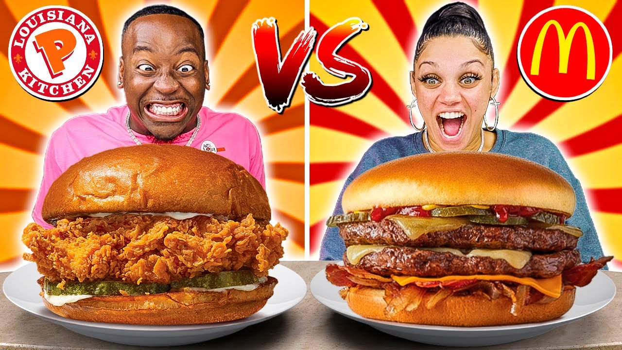 POPEYES VS MCDONALDS FOOD CHALLENGE