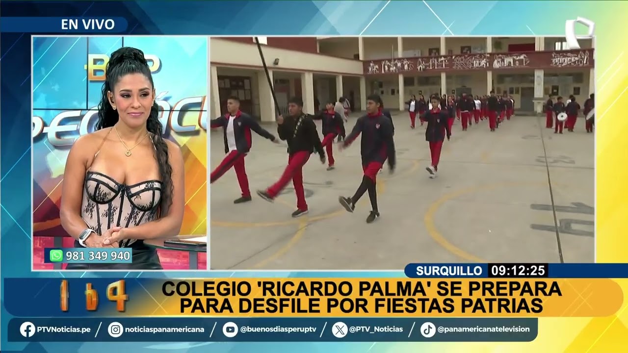 Colegio “Ricardo Palma” en Surquillo se prepara para desfiles de Fiestas Patrias