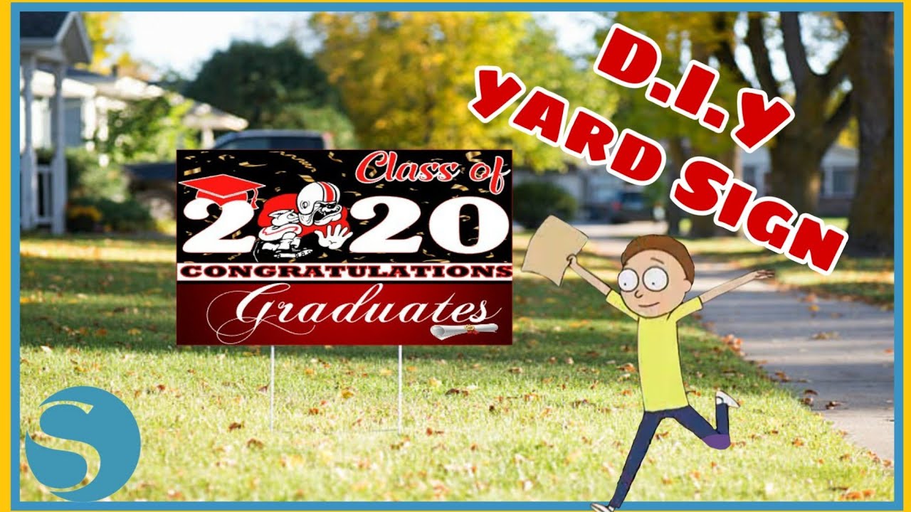How To Make A Graduation Yard Sign | Mockup | Silhouette Studio