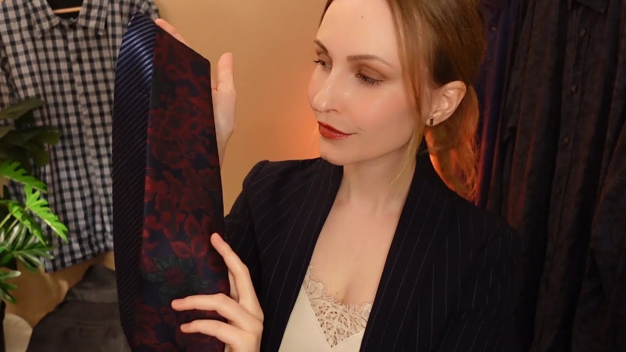 ASMR | Gentlemen's Tie Store on a Rainy day👔 Roleplay (Soft spoken,Personal attention,Fabric sounds)