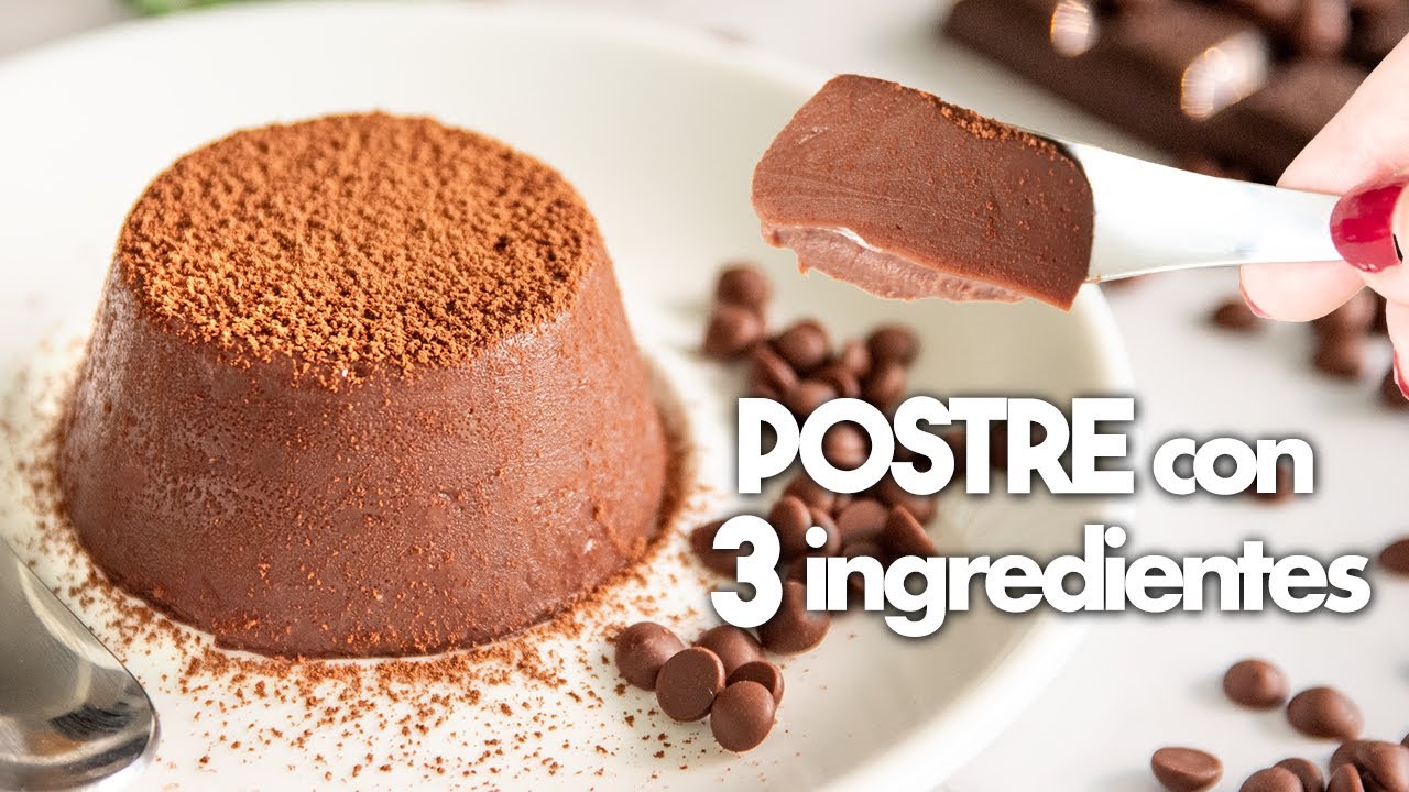 POSTRE con 3 INGREDIENTES Sin Horno 🍫🤎 | Postre de Chocolate F&aacute;cil y R&aacute;pido