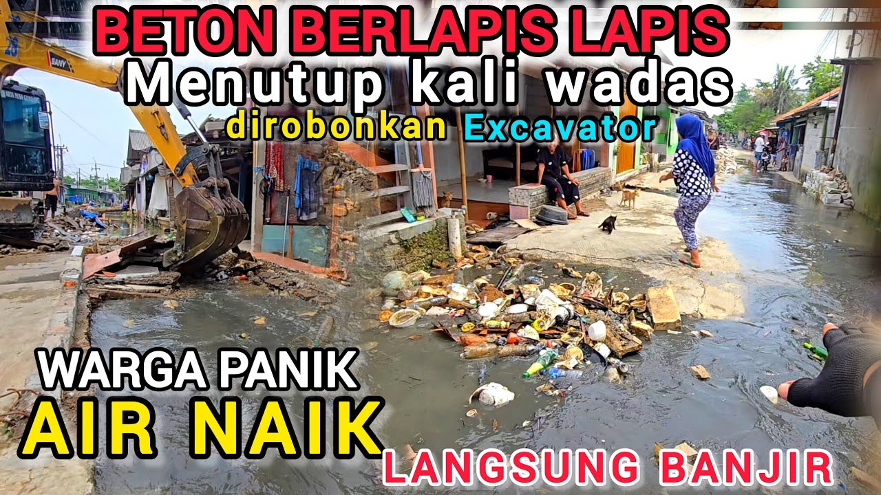 TERKINI KALI WADAS KARAWANG , Awalnya 3 Meter Kini Hanya 2 Meter❗️Pas Di Keruk Langsung Kebanjiran❗️