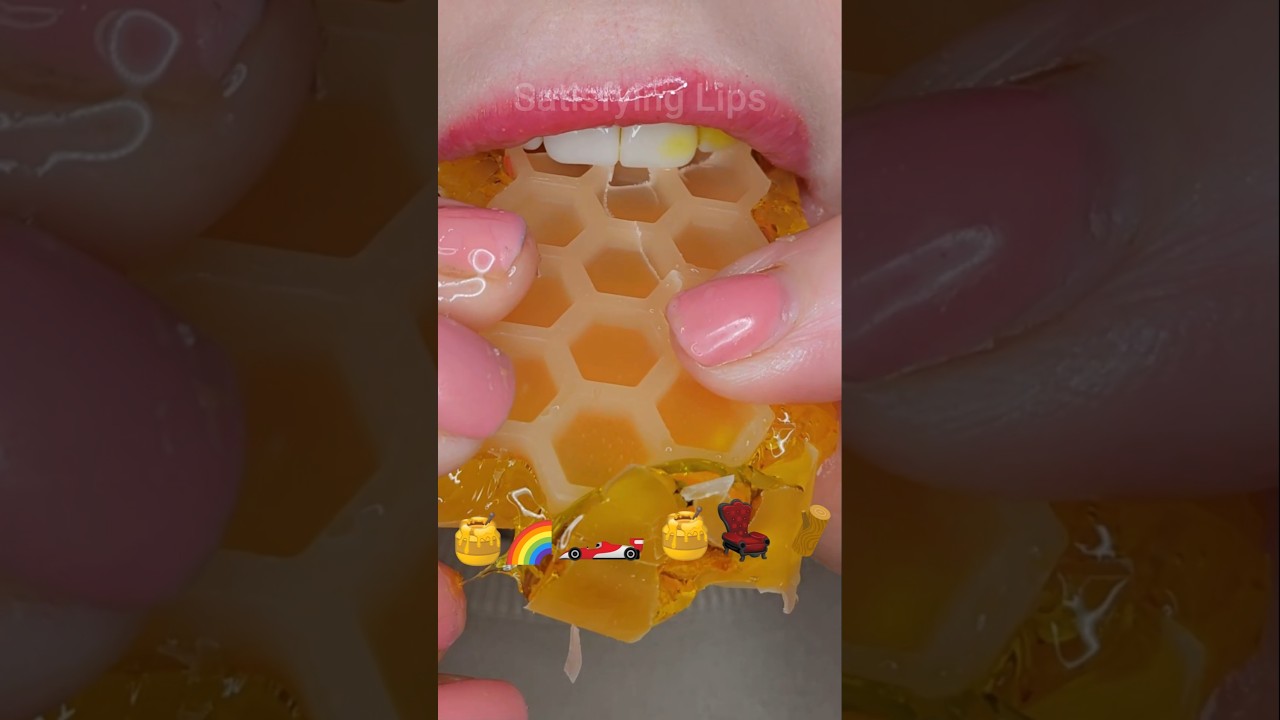 ASMR Satisfying Eating Emoji Foods #asmr #emojifoods #satisfyingsounds