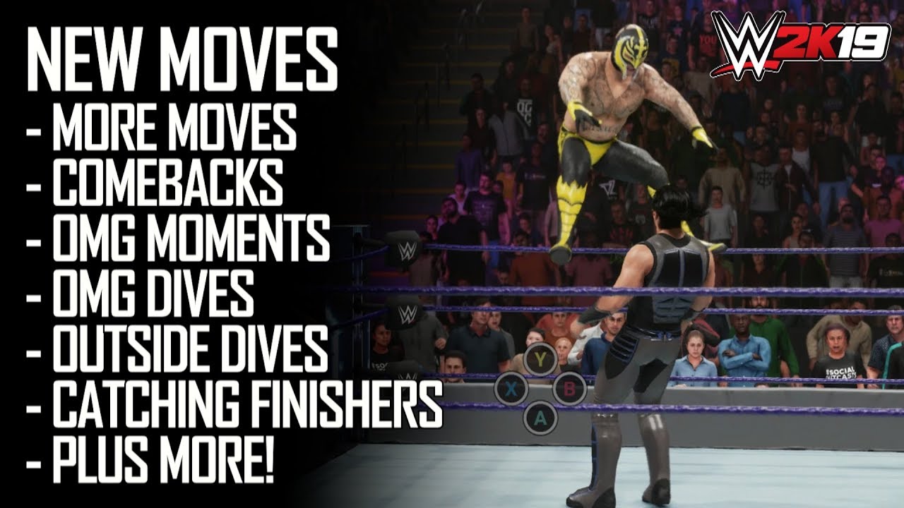 WWE 2K19 More New Moves, Comebacks, OMG Moments, Catching Finishers, Outside Dives & More!