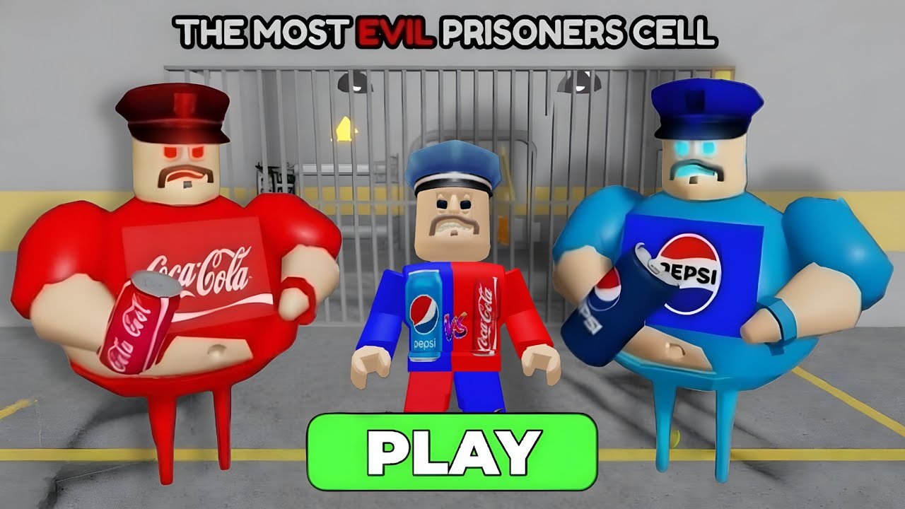 COCA-COLA BOSSES Vs PEPSI BOSSES PRISON RUN! (OBBY) - Lego Barry Escapes Drinks War! | Goat Gaming