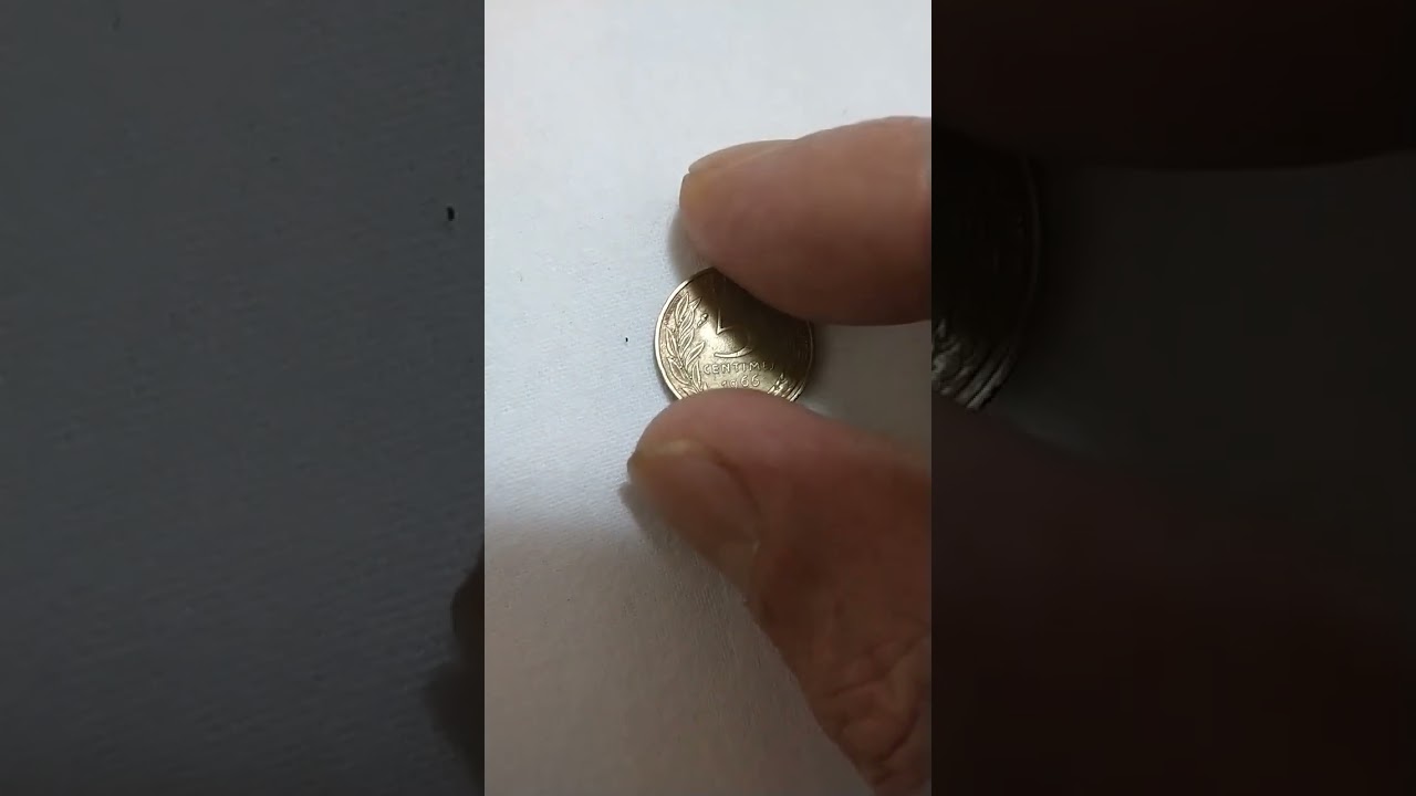 5 centimes fran&ccedil;ais 1966 manca le primi lettere di (lag )riffoul e rara