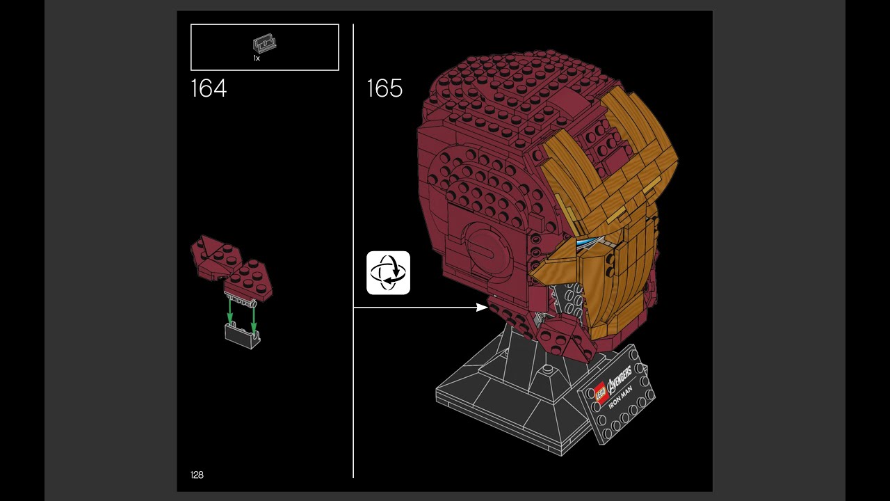 Lego Iron Man Helmet 76165 Instructions