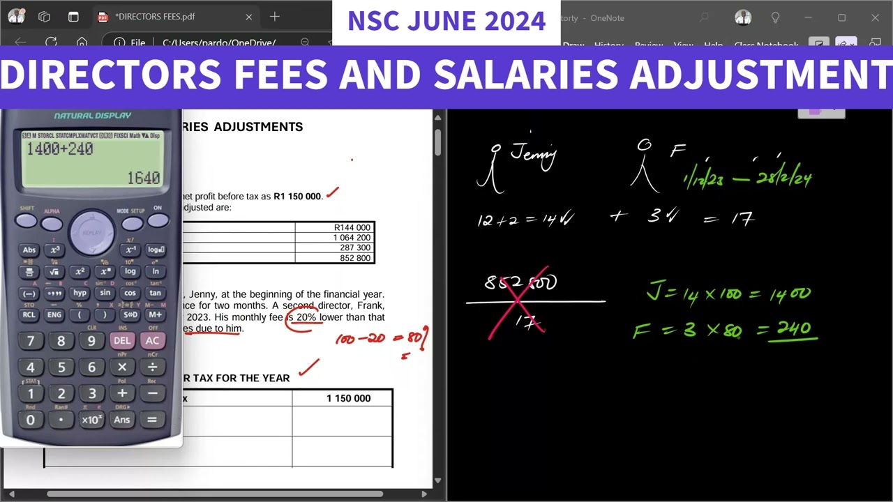 Salaries and directors fees adjustment made easy