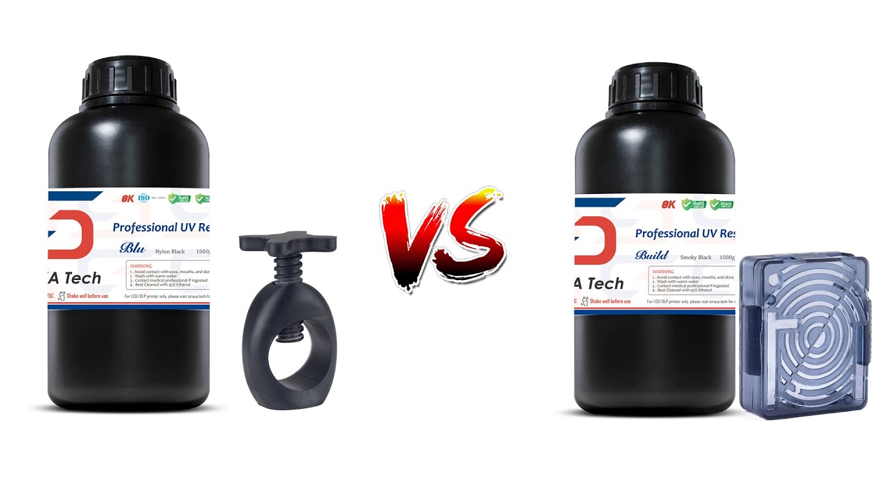 Siraya Tech: Blu Nylon Black (left) vs Build Smokey Black (right)