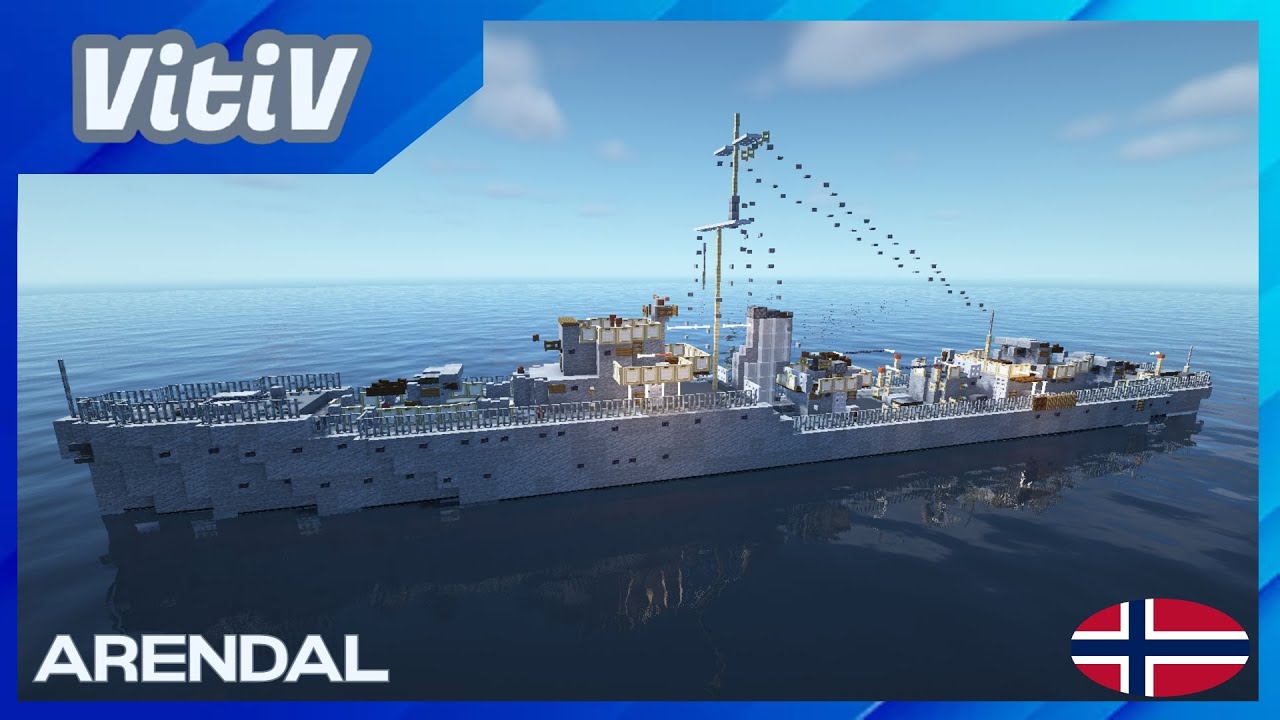 HNoMS Arendal (L03) - Hunt-class Destroyer - Minecraft