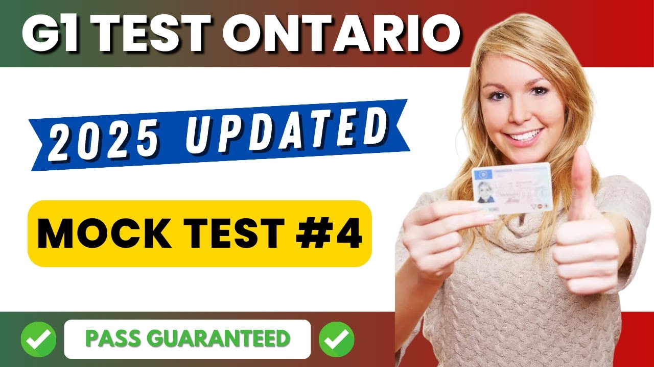 📘 Ontario G1 Driving Test 2025 | Mock Test 4 | ✅ 40 Official Questions