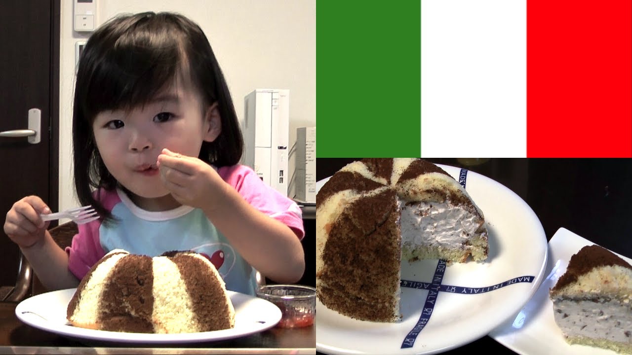 Rino eating homemade Zuccotto