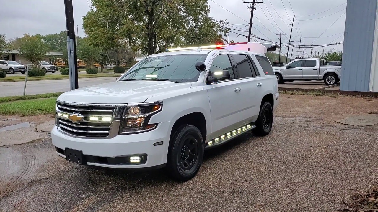 **FIRST FENIEX UNDER MIRROR PUCK** 2020 Tahoe PPV  Police Lights EFS Houston Emergency Fleet Service