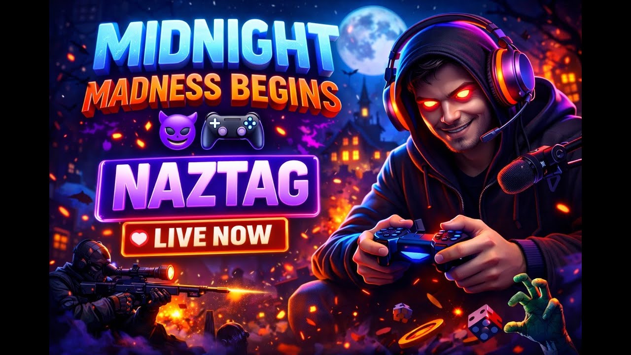 Midnight Madness Begins 😈🎮 | Naztag Live Now