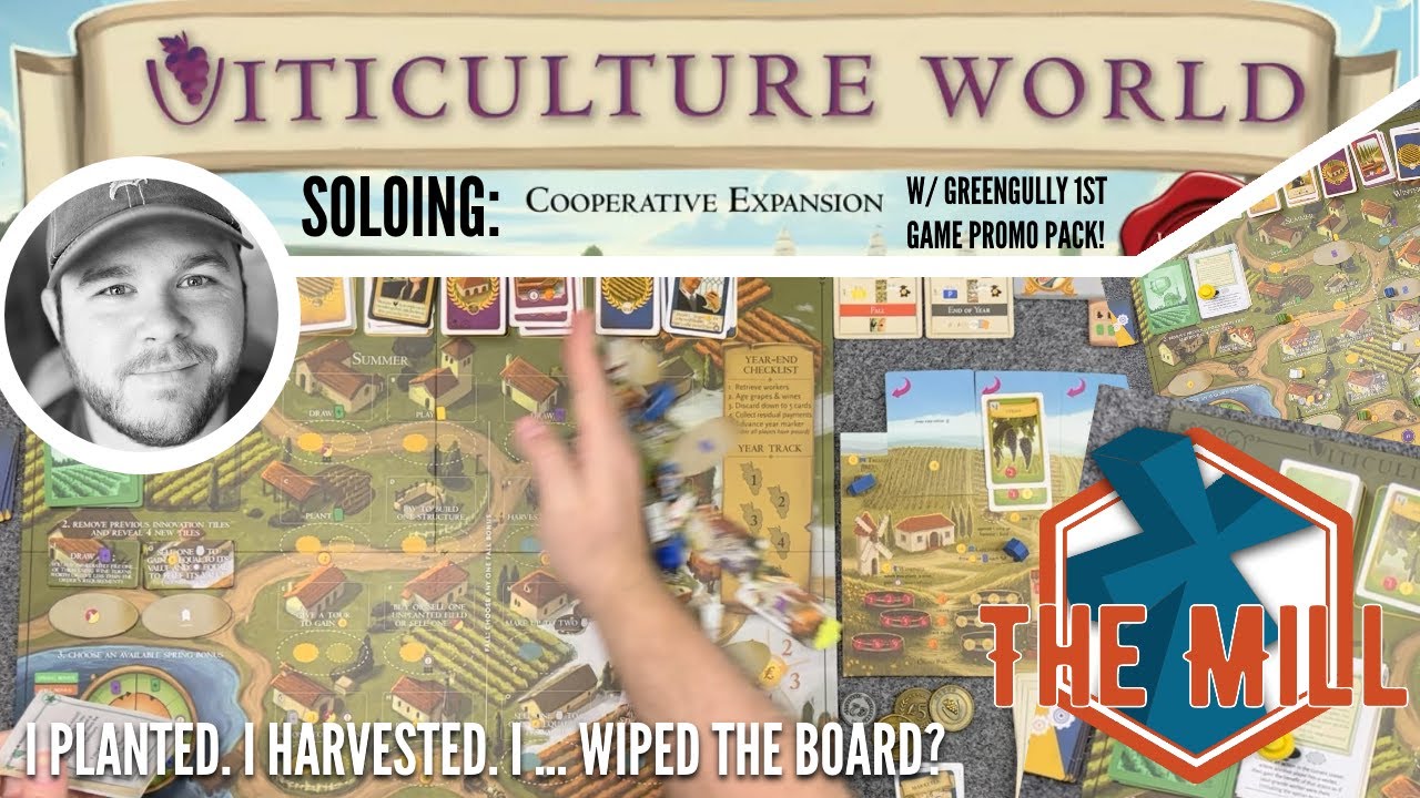 A Full Solo Playthrough of Viticulture World Greengully 1st Game Promo Pack - The Mill