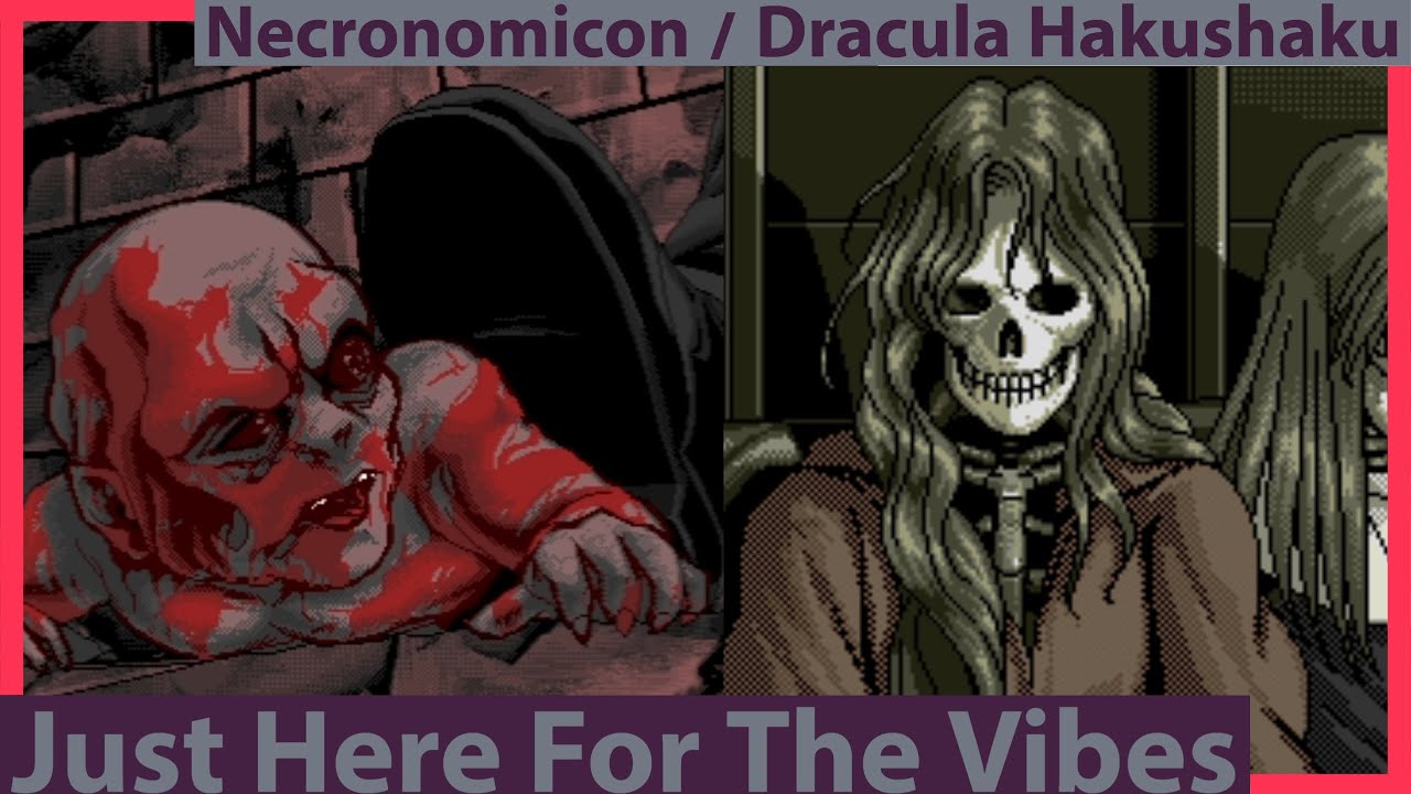 PC-98 Vibes! Gothic Visual Novel Horror Madness: Necronomicon and Dracula Hakushaku