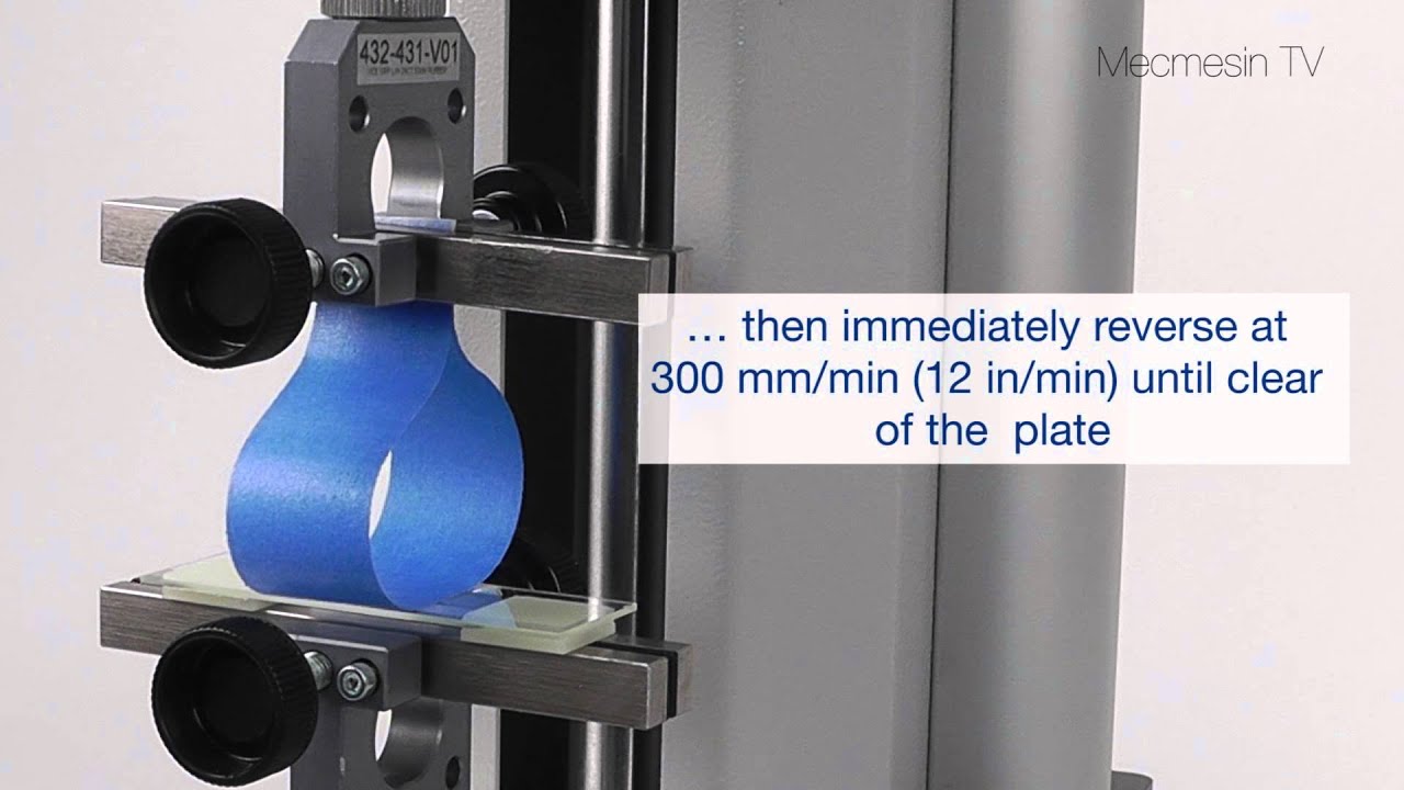 Loop tack testing ASTM D6195, PSTC-16, FINAT No 9.